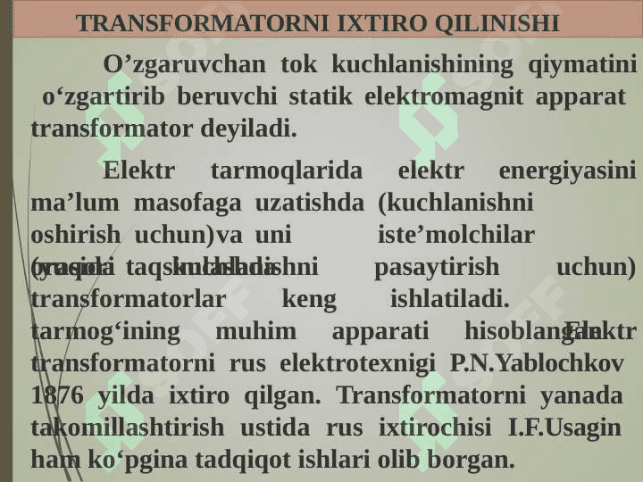 Transformatorlar konstruksiyasi. 3