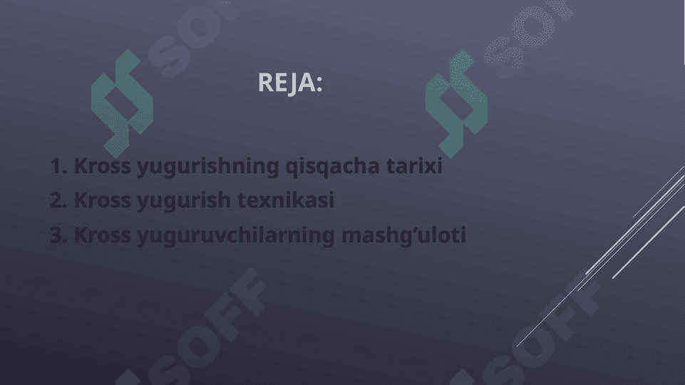 Kross yugurish texnikasi asoslari 2