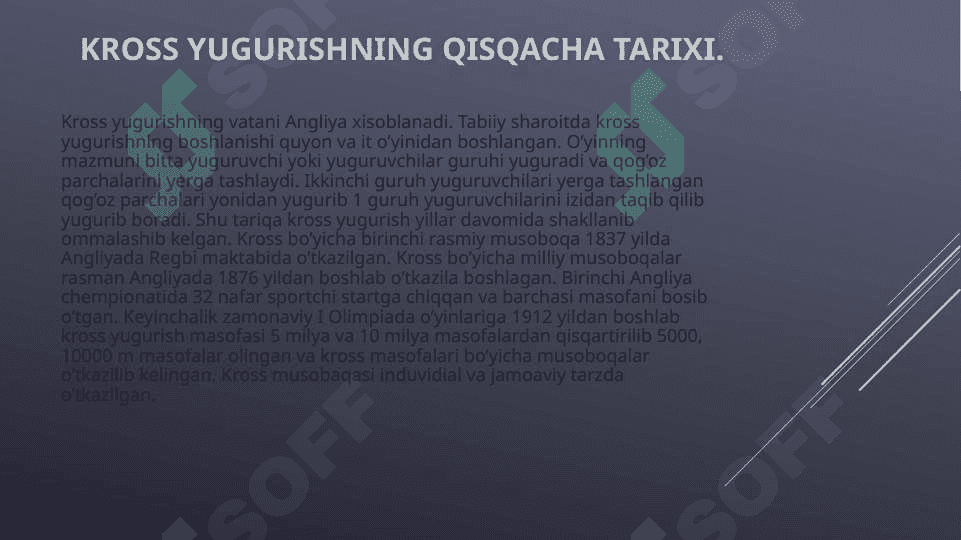 Kross yugurish texnikasi asoslari 3