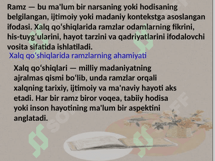 Xalq qo'shiqlarida ramzlar.Adabiyot 3