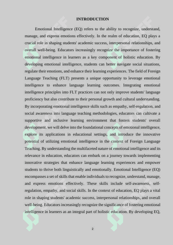 The innovative potential of emotional intelligence in FLT 2