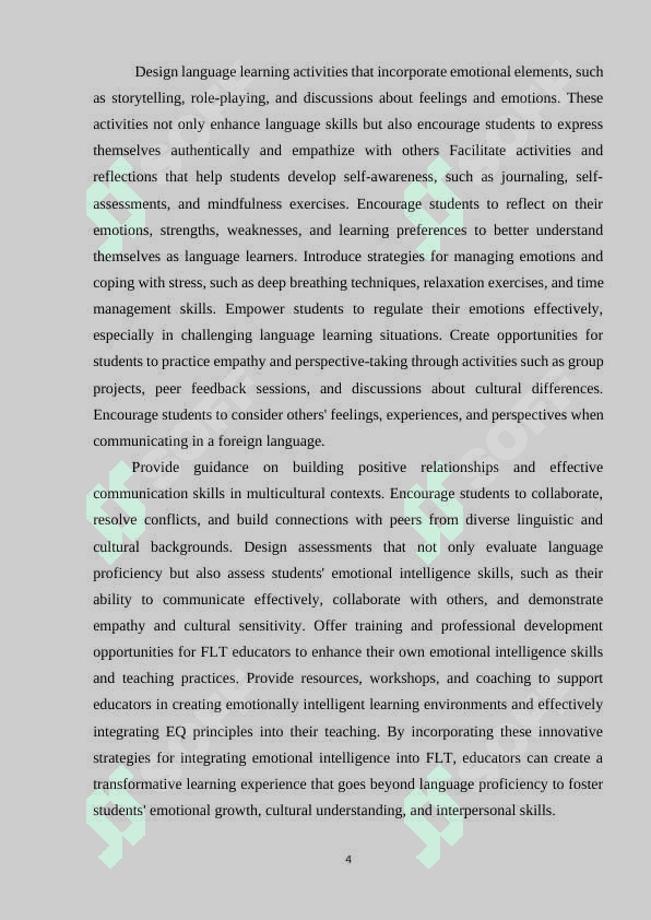 The innovative potential of emotional intelligence in FLT 4