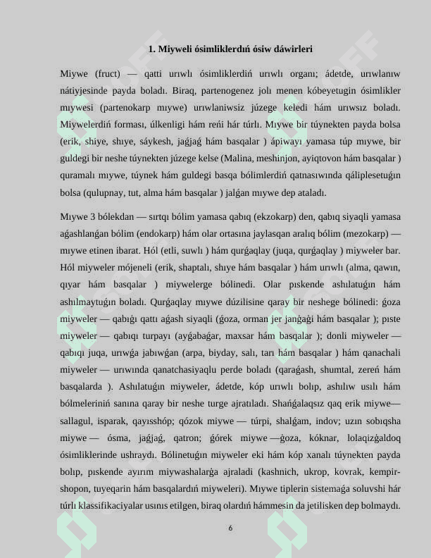 Miywelerdiń dúzilisi hám túrleri menen tanısıw 6
