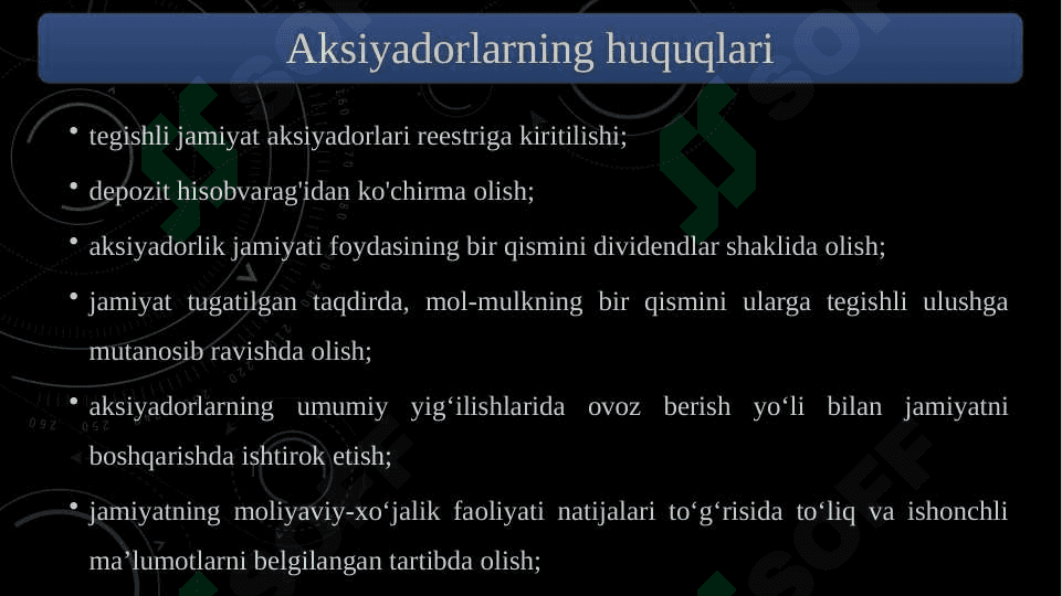 Minoritar aksiyadorlar va ularning huquqlarini ta'minlash 3