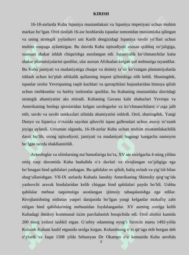 Kuba orolining vujudga kelishi, davlat tuzimi va  tabiati 2