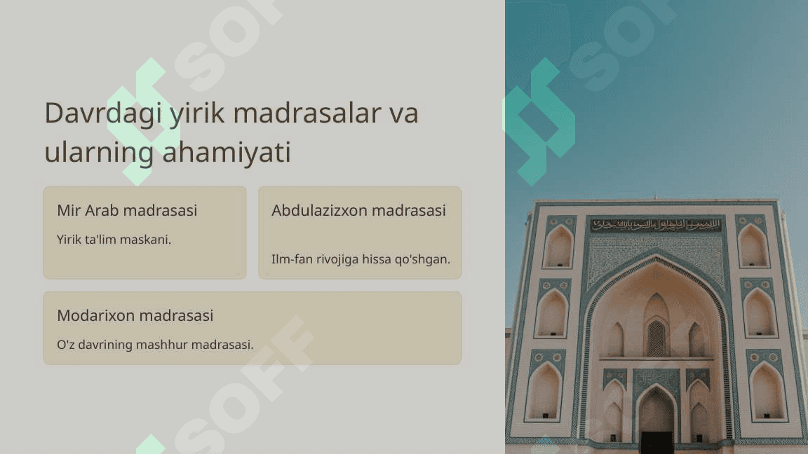 Mang'itlar davrida ilm-fan va madaniyat 6