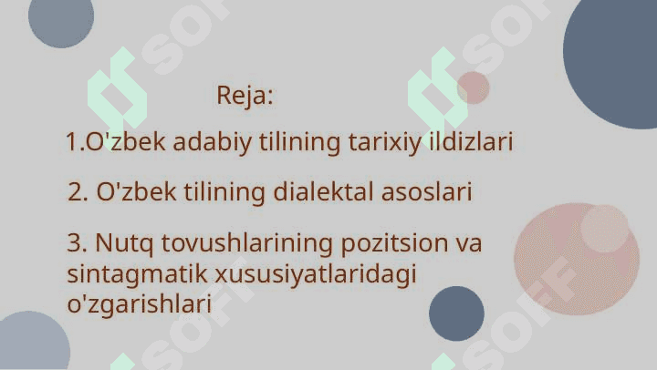 Hozirgi o'zbek adabiy tilining tarixiy ildizlari va dialektal asoslari 2