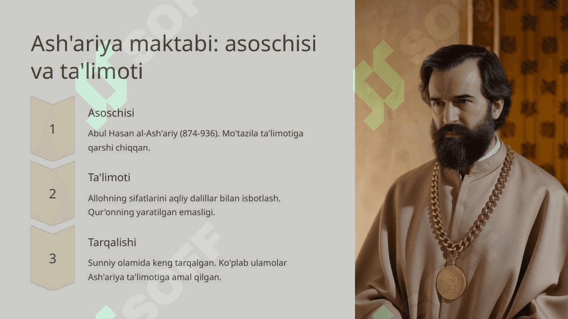 Islom aqidaviy maktablari va yo'nalishlari haqida 7