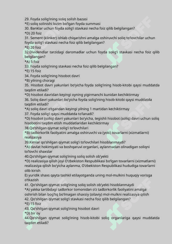 soliqdan test savollari va javoblari docx 3