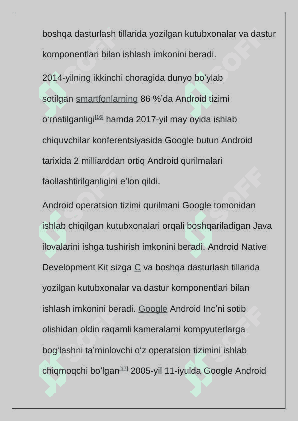 Android operatsion tizimining rivojlanishi va ishlash printsipi 4