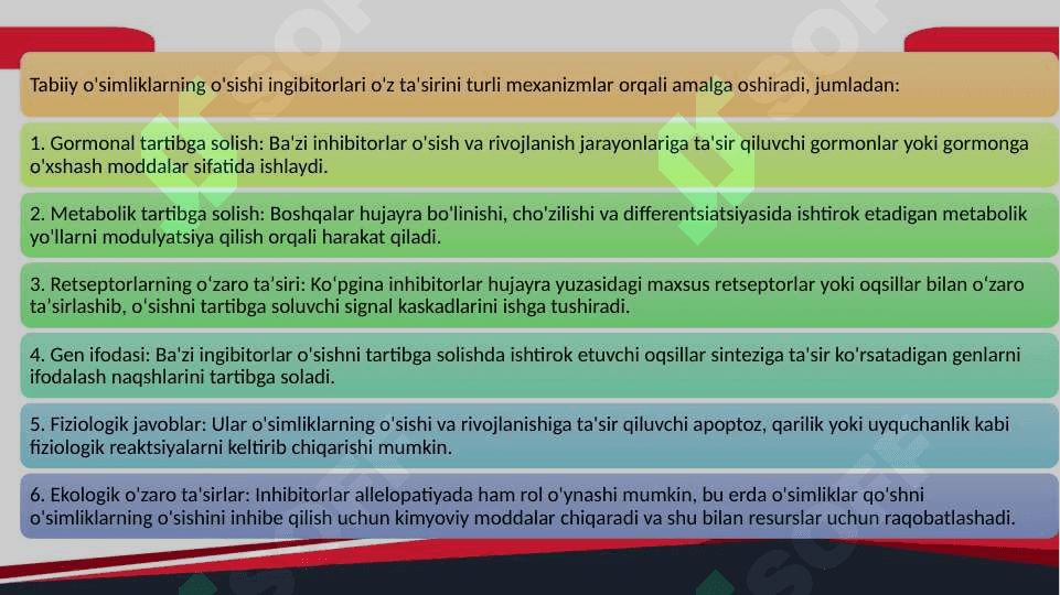 Tabiiy o'sish ingibitorlari va ularning fiziologik roli 4