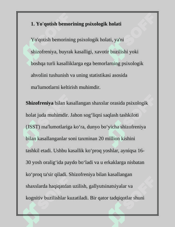 YOQOTISH BEMOR HOLATINI OZIGA YOKOTISH 3