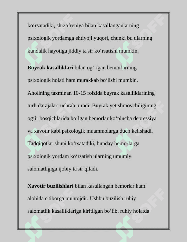 YOQOTISH BEMOR HOLATINI OZIGA YOKOTISH 4