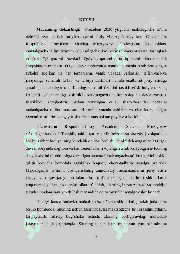Maktabgacha ta’limni tashkil etish va boshqarish tamoyillari 3