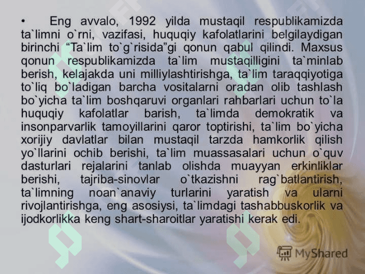 MUSTAQILLIK YILLARIDA TA'LIM TARBIYA 4