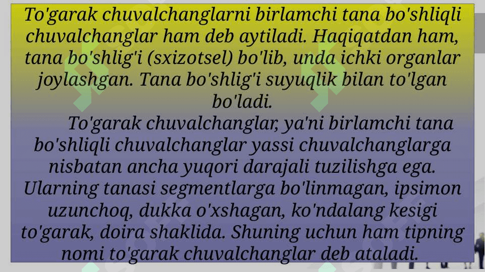 To'garak chuvalchanglarni 2