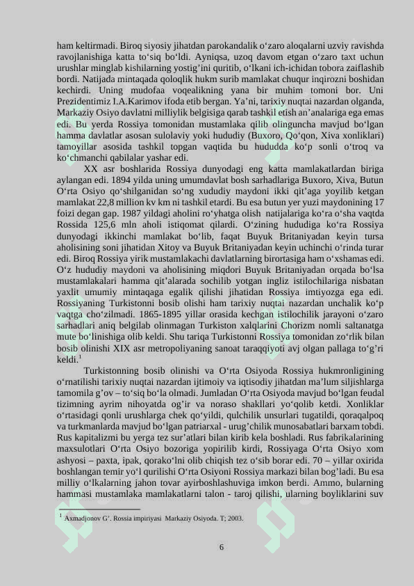 SHARQSHUNOSLAR TOMONIDAN O‘RTA OSIYO 6