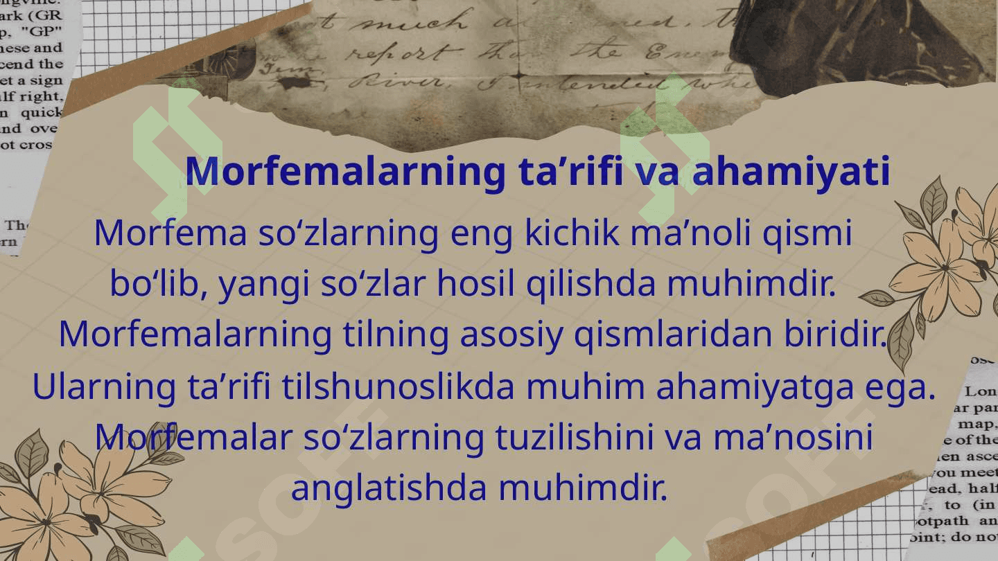 Soʻzning morfemik tahlili 3