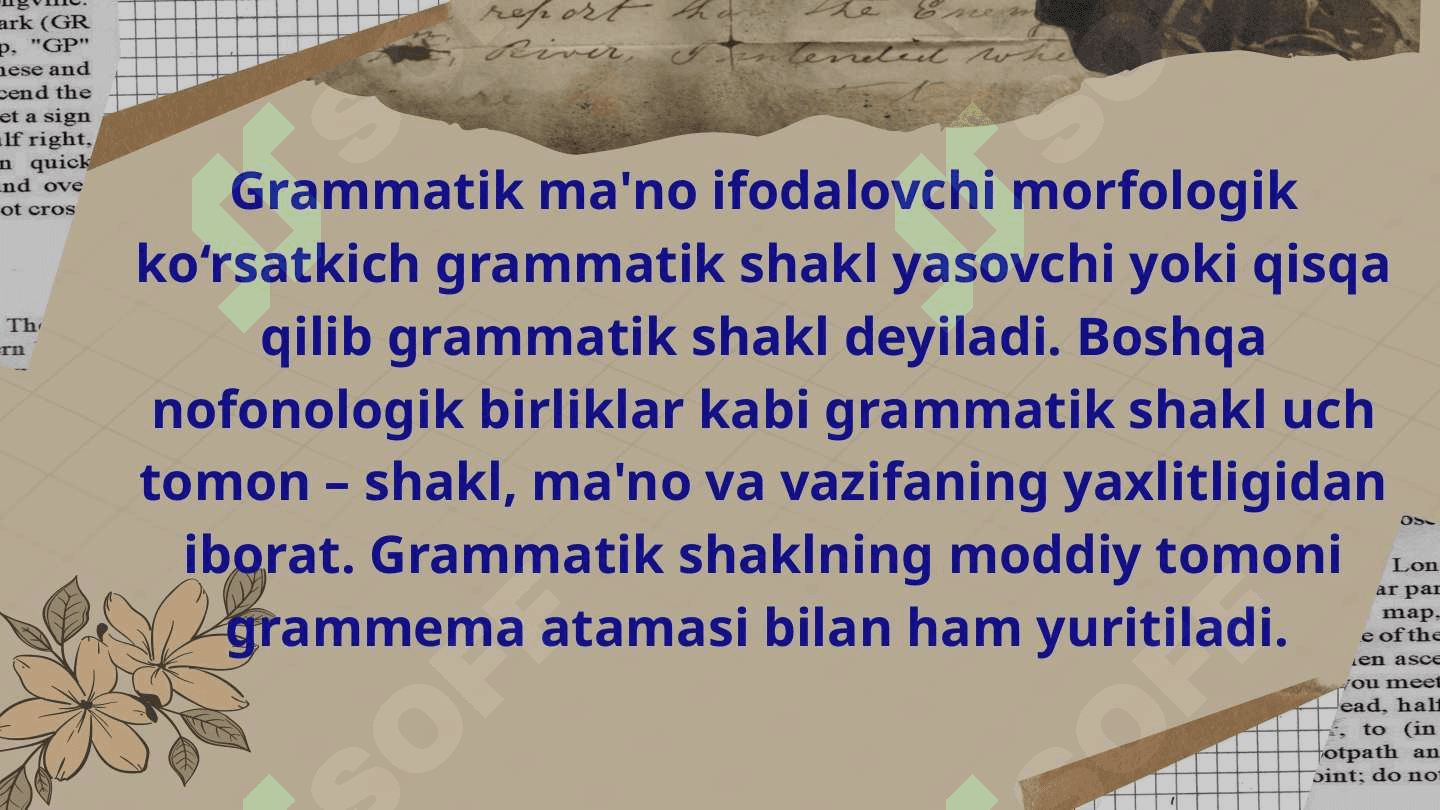 Soʻzning morfemik tahlili 4
