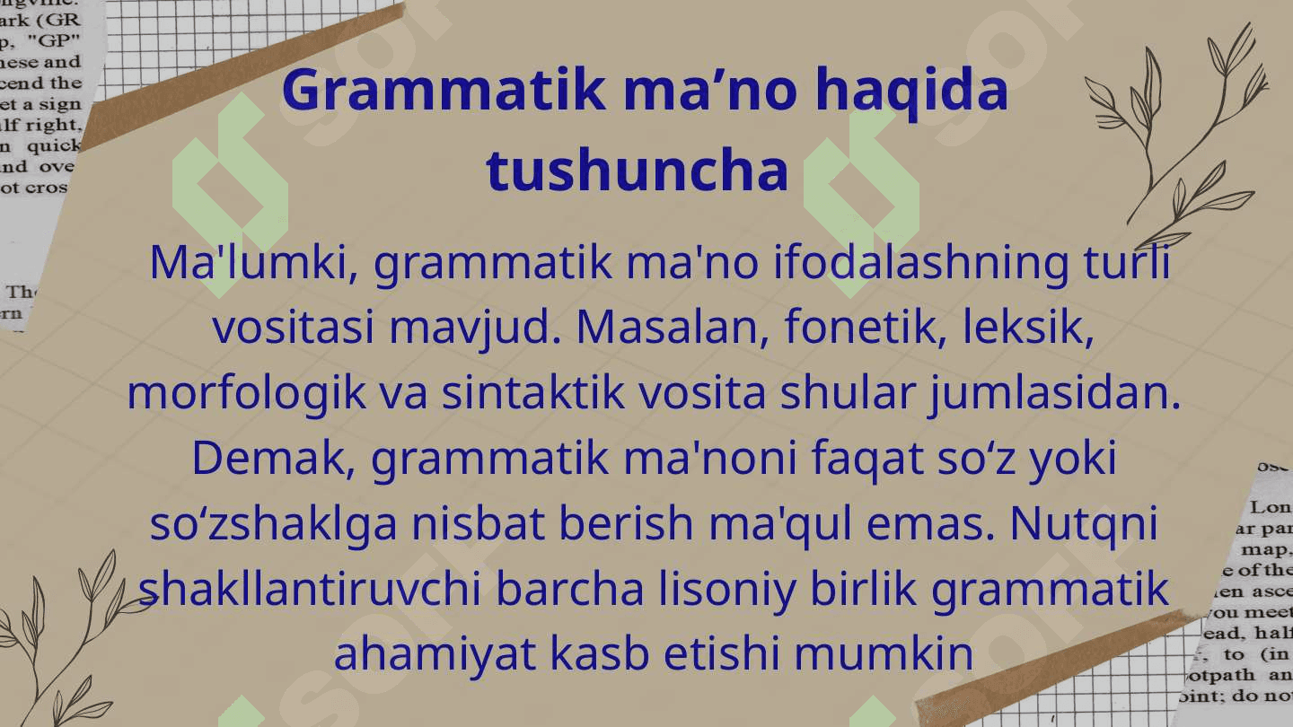 Soʻzning morfemik tahlili 6