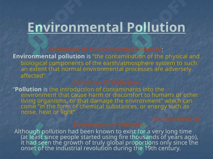 ENVIRONMENTAL polution 2