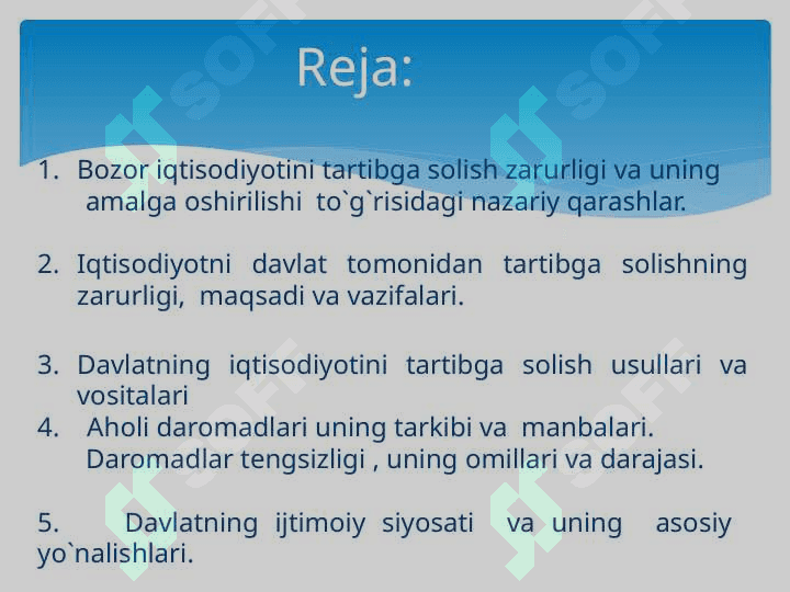 Bozor iqtisodiyotini tartibga solishda davlatning iqtisodiy roli 2
