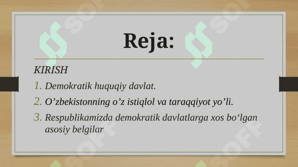 Demokratiya-O’zbekiston taraqqiyotining bosh yo’li 2