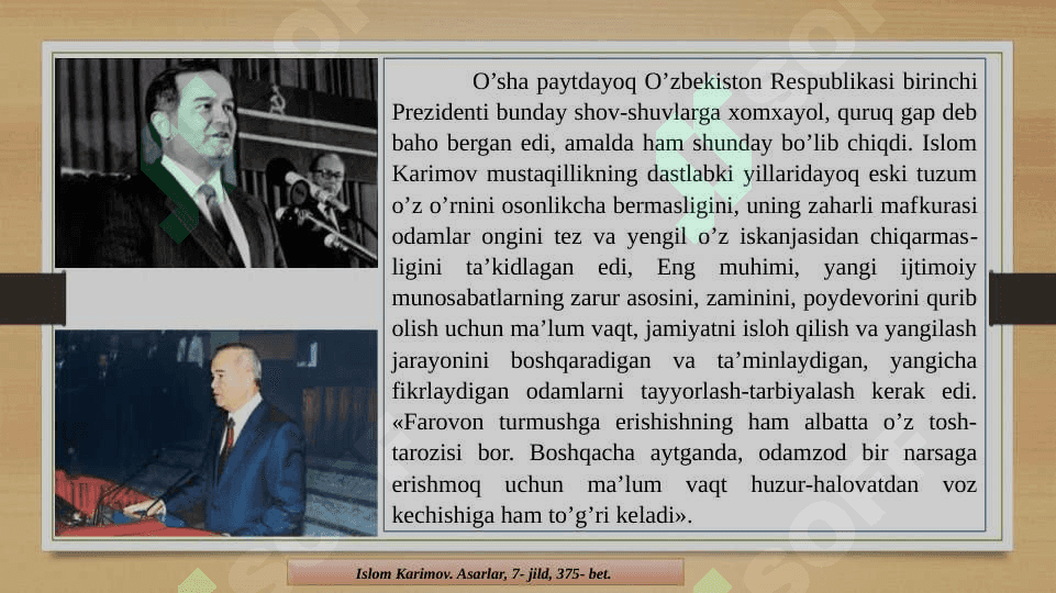 Demokratiya-O’zbekiston taraqqiyotining bosh yo’li 6