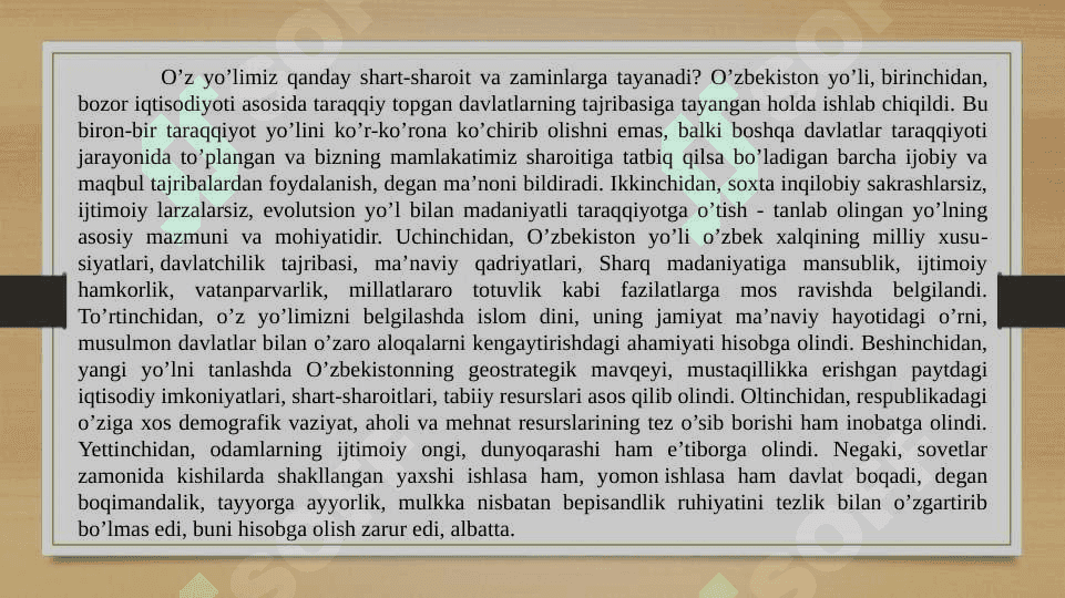 Demokratiya-O’zbekiston taraqqiyotining bosh yo’li 8