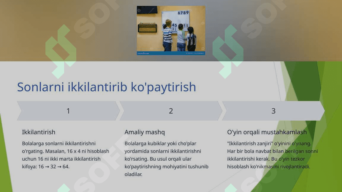 Ongda katta sonlarni ko'paytirish texnikalari 4
