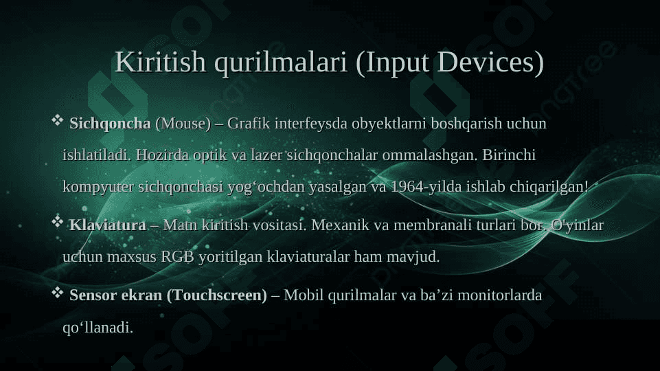Kompyuterning tashqi vositalari 3