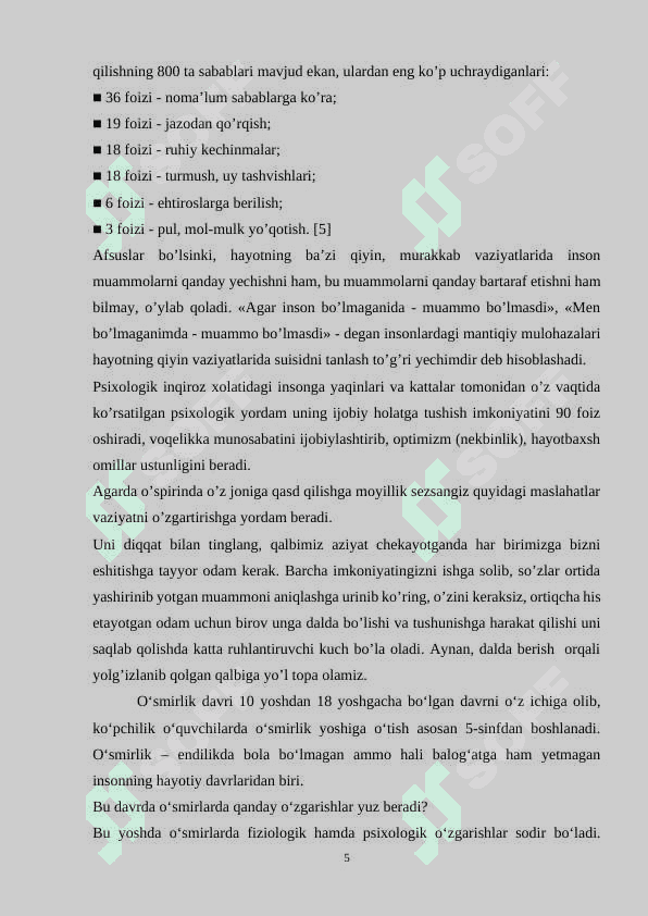 O’SMIRLARNING DEVIANT XULQ-ATVORI SABABLARI 5