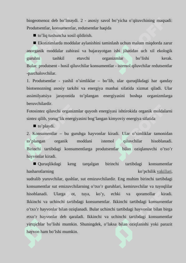 Biotsenoz va ekotizimlarning tuzilmalari 4