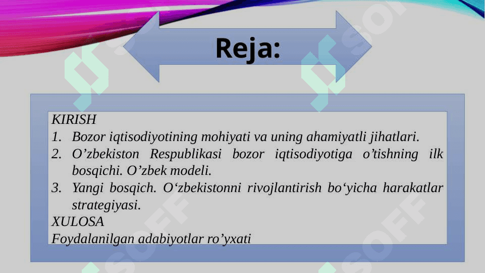 O’ZBEKISTONNING BOZOR IQTISODIYOTIGA O’TISH XUSUSIYATLARI 2