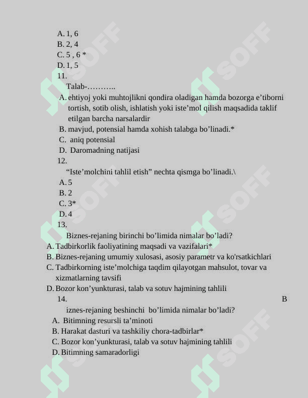 Innovatsion Tadbirkorlik Asoslari Fanidan Test 4