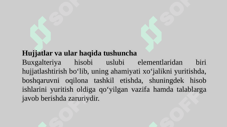 Xo‘jalik muomalarini hujjatlashtirish 2