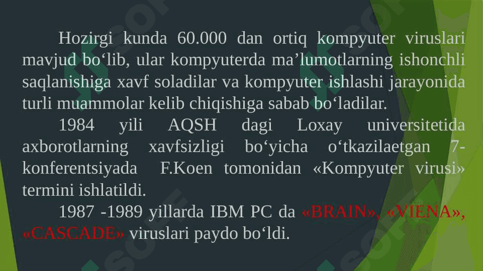 Kompyuter viruslari va ularga qarshi kurashish 2