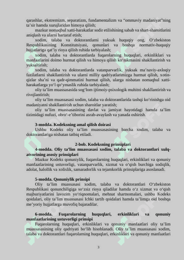 TERMIZ DAVLAT UNIVERSITETINING ODOB-AXLOQ KODEKSI 3