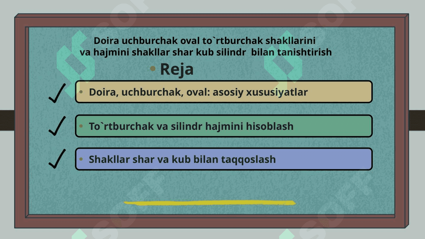 Doira uchburchak oval to`rtburchak shakllarini 2