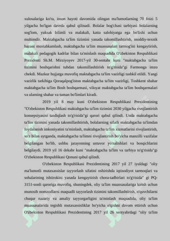 O’ZBEKISTОN RESPUBLIKАSIDА TА’LIM SОHАSIDА АMАLGА ОSHIRILGАN ISLОHОTLАR. 1