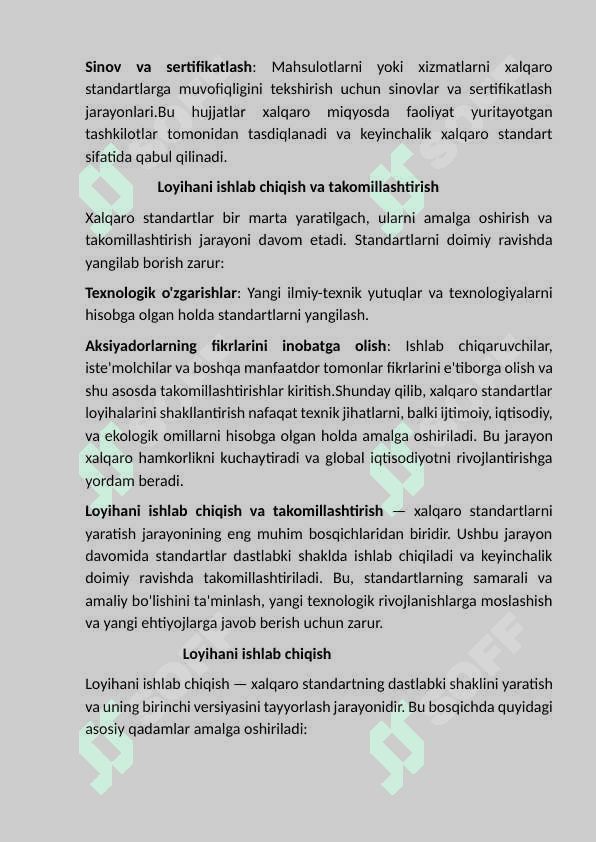 Xalqaro standartlar. 5