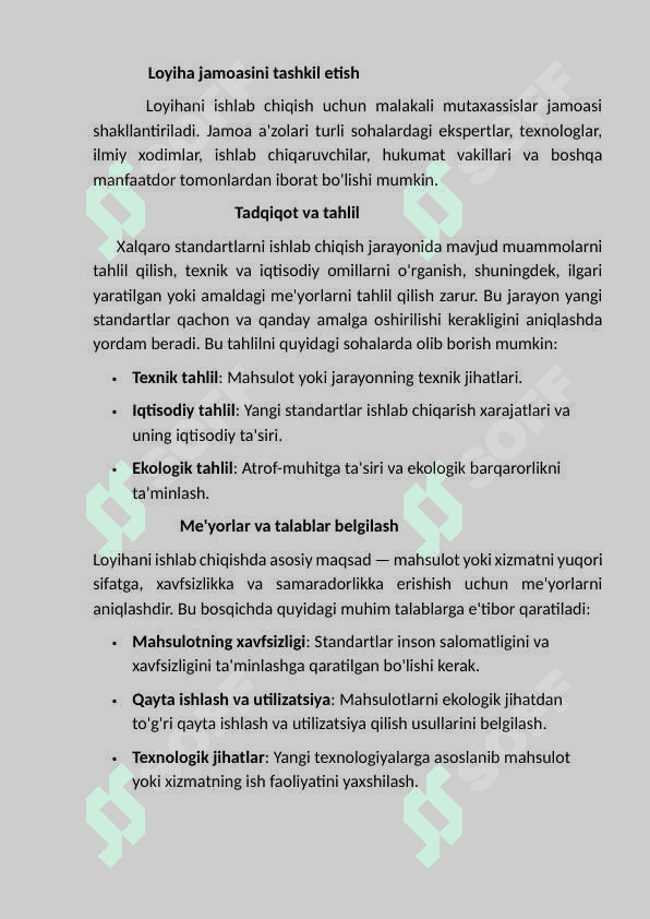 Xalqaro standartlar. 6