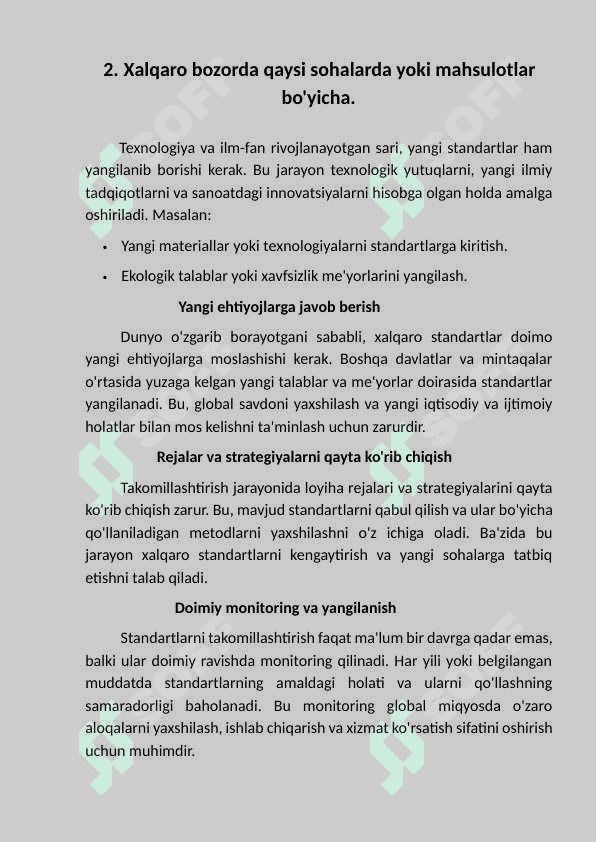 Xalqaro standartlar. 7