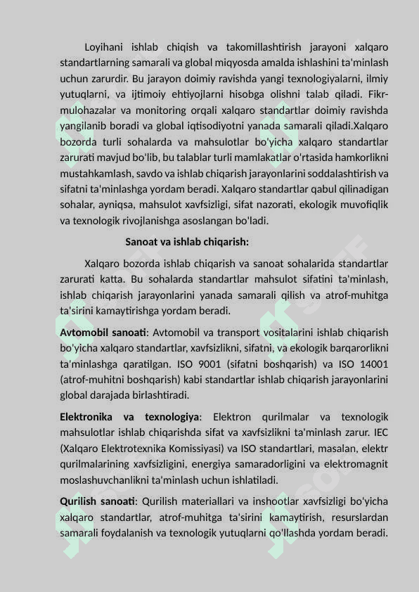 Xalqaro standartlar. 8