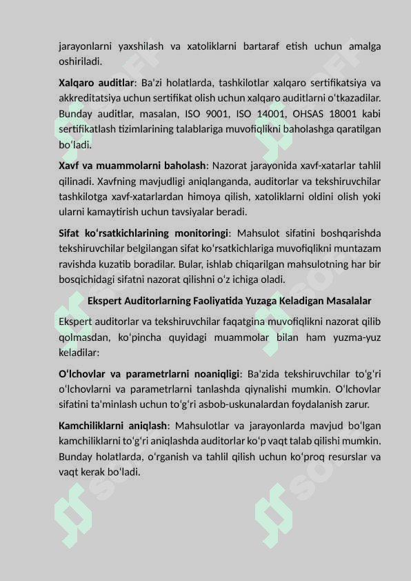 Ekspert auditorlar va tekshiruvchan nazorat. 5