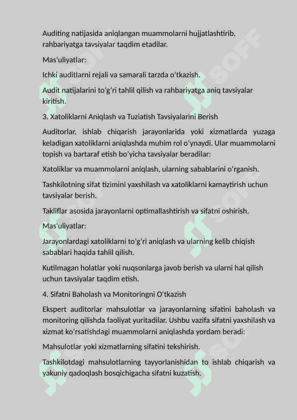 Ekspert auditorlar va tekshiruvchan nazorat. 7