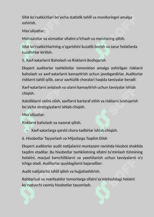 Ekspert auditorlar va tekshiruvchan nazorat. 8