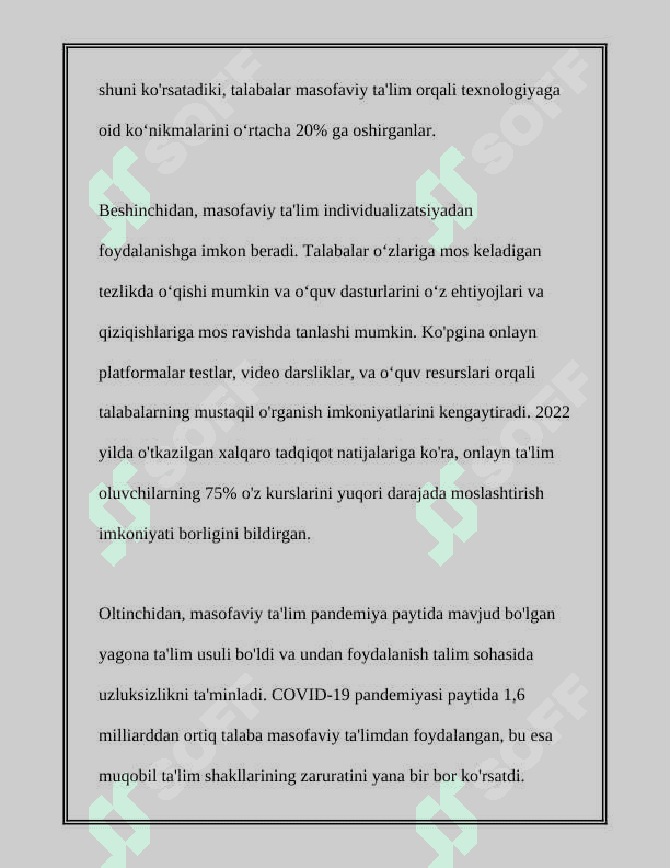 MASOFAVIY TAʼLIM TEXNOLOGIYALARI 5