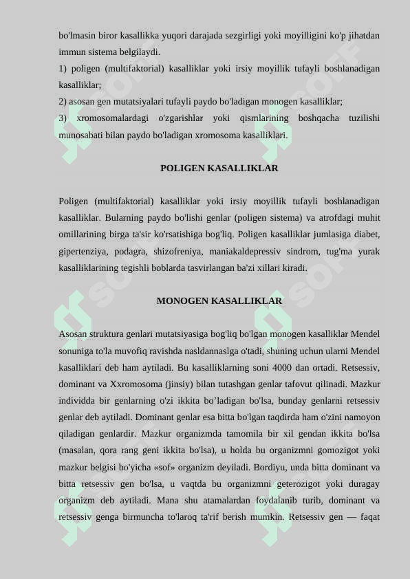 Irsiy kasalliklar 6