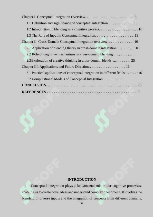 BLEND, INPUT, CROSS-DOMAIN CONCEPTS OF CONCEPTUAL INTEGRATION 2
